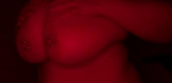 Red light oiled up titty fuck